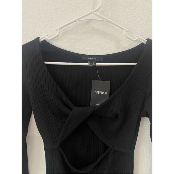 Forever 21 Nwt Black Cut Out Dress Size S - Picture 2 of 6